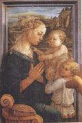 Sandro Botticelli, Filippo Lippi,Madonna with Child and Angels or Uffizi Madonna